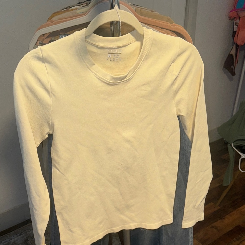 Women's Cream Long Sleeve Tee